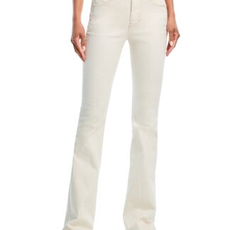 Veronica Beard Beverly High Rise Skinny Flare Jeans in Ecru