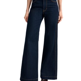 Veronica Beard Kasey Mid Rise Wide Leg Jeans in Indigo Rinse