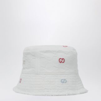 White GG jacquard denim cap