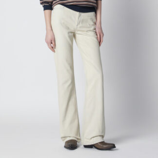 White jeans with faded effect