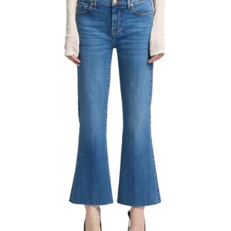 7 For All Mankind Dojo Mid Rise Cropped Flare Jeans in Yuma