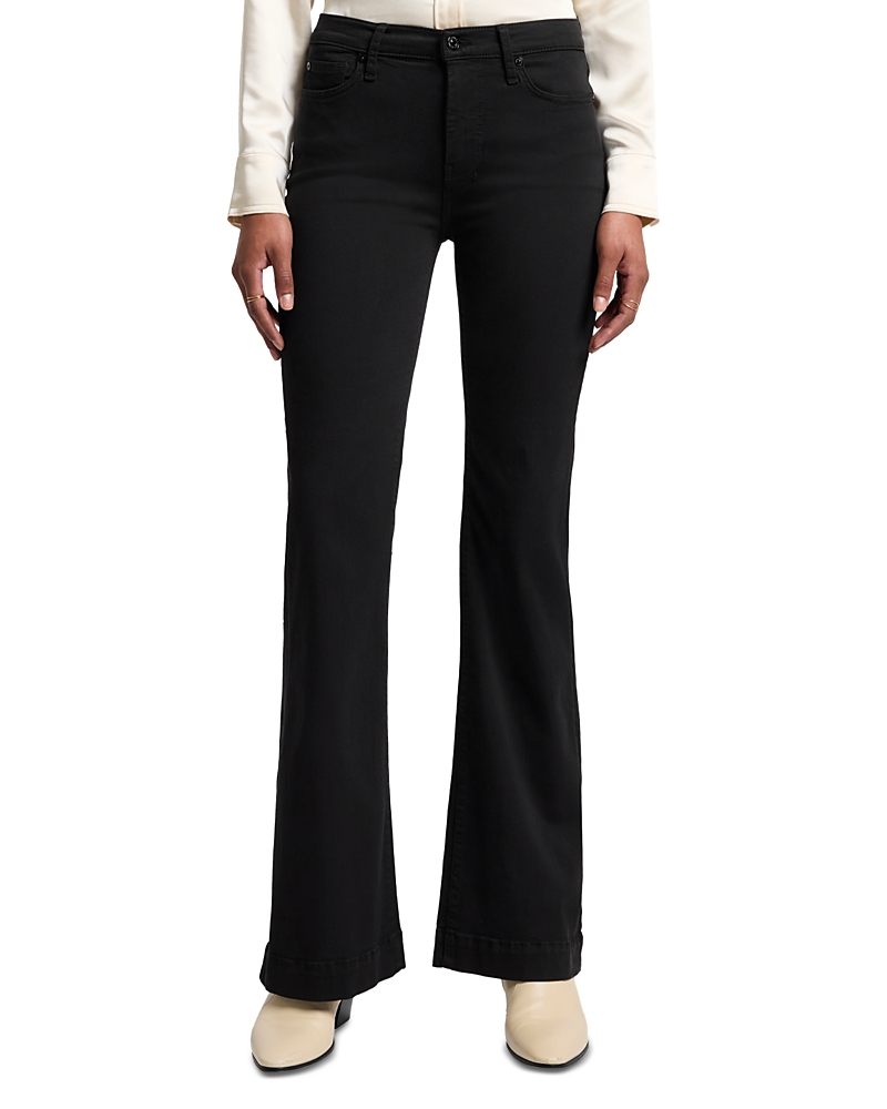 7 For All Mankind Dojo Tailorless Bootcut Jeans in Black