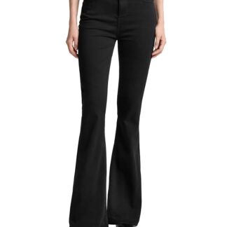 7 For All Mankind High Rise Ali Flared Leg Jeans in Black