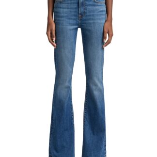7 For All Mankind High Rise Ali Flared Leg Jeans in Royalty