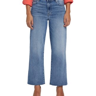 7 For All Mankind High Rise Cropped Wide Leg Alexa Jeans in Heidi