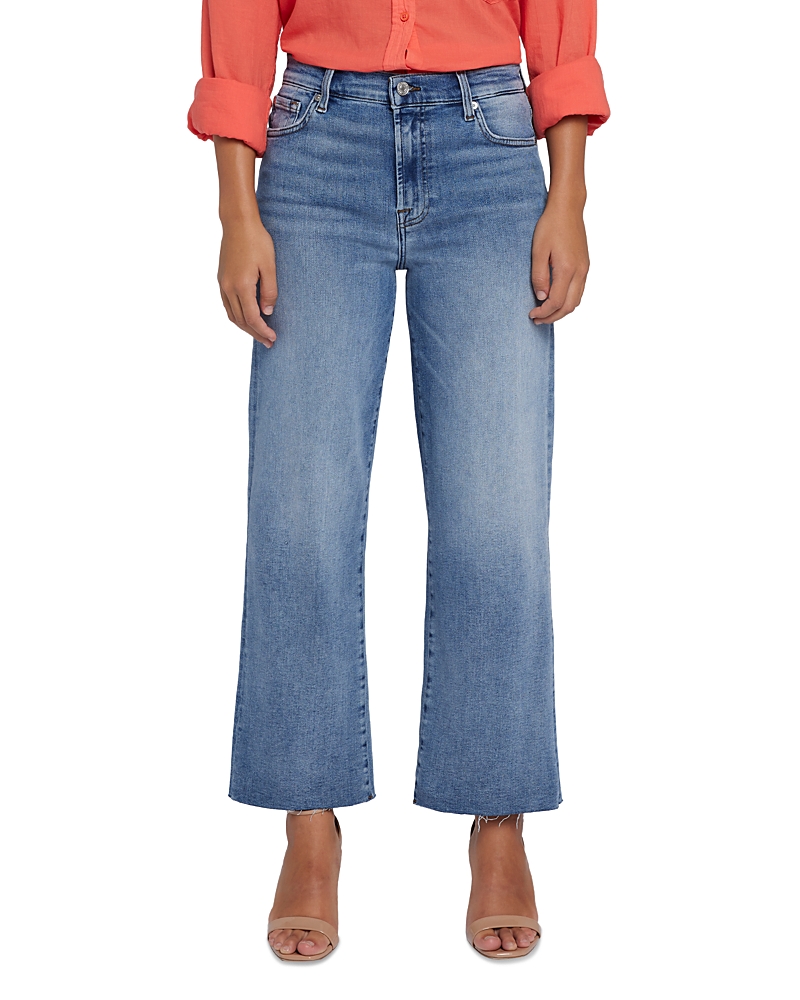 7 For All Mankind High Rise Cropped Wide Leg Alexa Jeans in Heidi