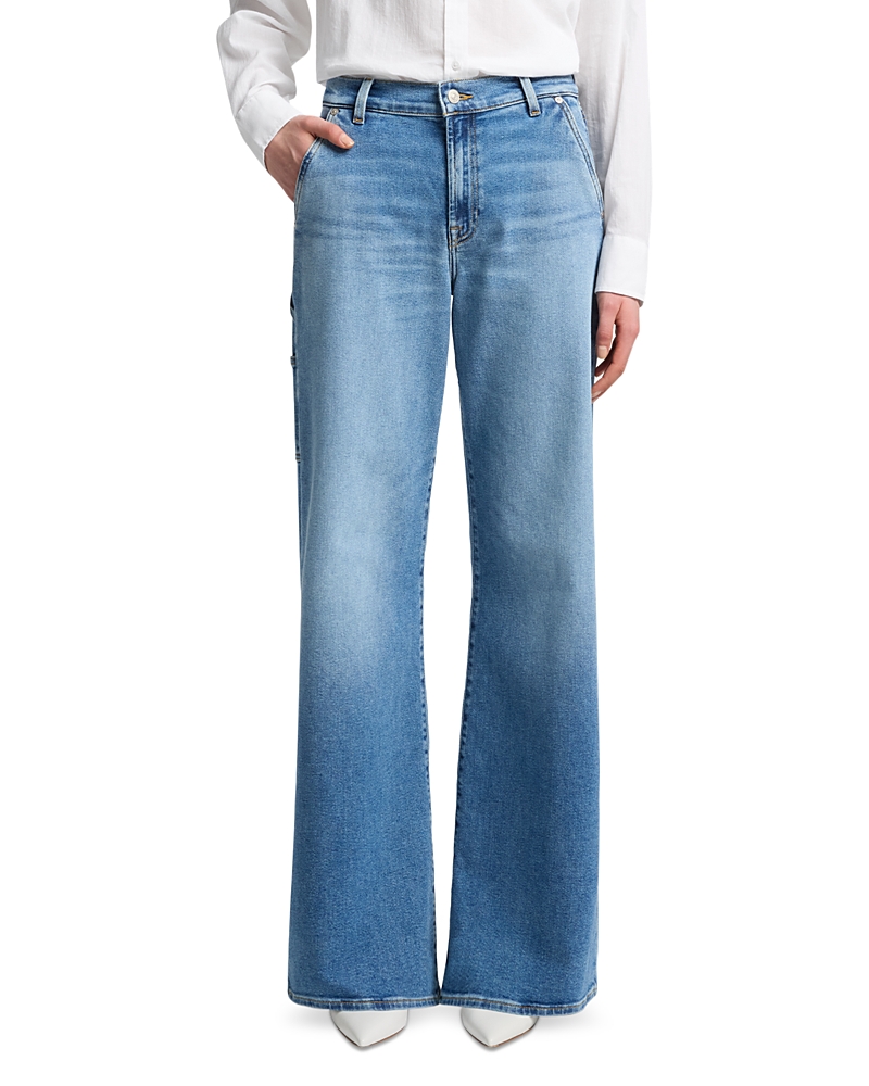 7 For All Mankind Lotta High Rise Wide Leg Jeans in Fancy