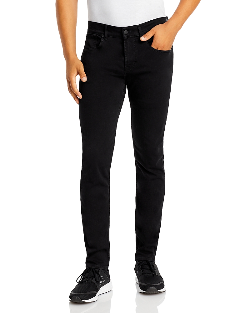7 For All Mankind Luxe Performance Plus Slimmy Tapered Slim Fit Jeans in Black