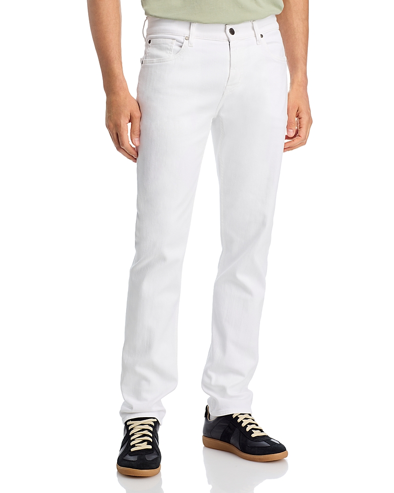 7 For All Mankind Luxe Performance Plus Slimmy Tapered Slim Fit Jeans in White