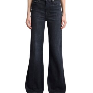 7 For All Mankind Modern Dojo Flare Leg Jeans in Black