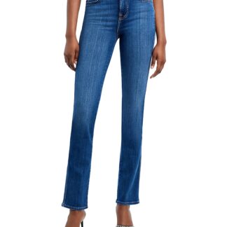 7 For All Mankind Slim Illusion Kimmie Mid Rise Straight Jeans in Luxe Love Story