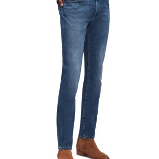 7 For All Mankind Slimmy Clean Pocket Slim Fit Jeans in Mid Blue