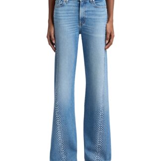 7 For All Mankind Twisted Lotta Embellished Flare Leg Jeans in Love Soul