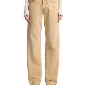 7 For All Mankind Twisted Tess Straight Fit Jeans in Sandune