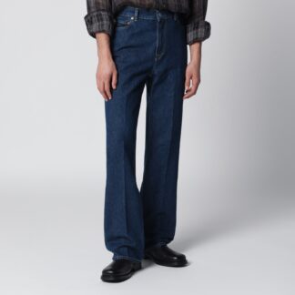 70s Cut high-waisted flared indigo jeans