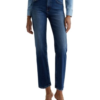 Ag Brinley Mid Rise Straight Leg Ankle Jeans