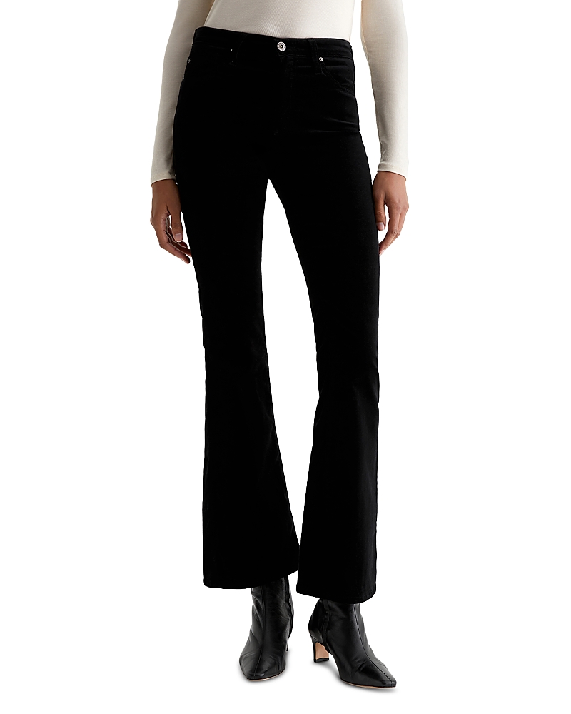 Ag Farrah Bootcut Mid Rise Jeans in Super Black