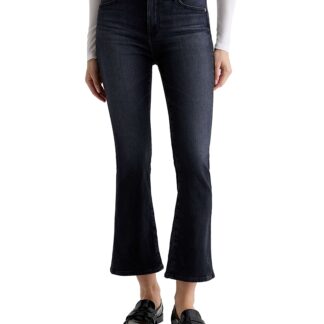 Ag Farrah Mid Rise Cropped Bootcut Jeans in Glitch