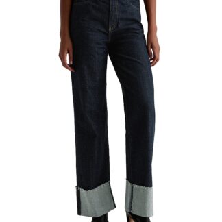 Ag Kora High Rise Cuffed Wide Leg Jeans in Moonrise