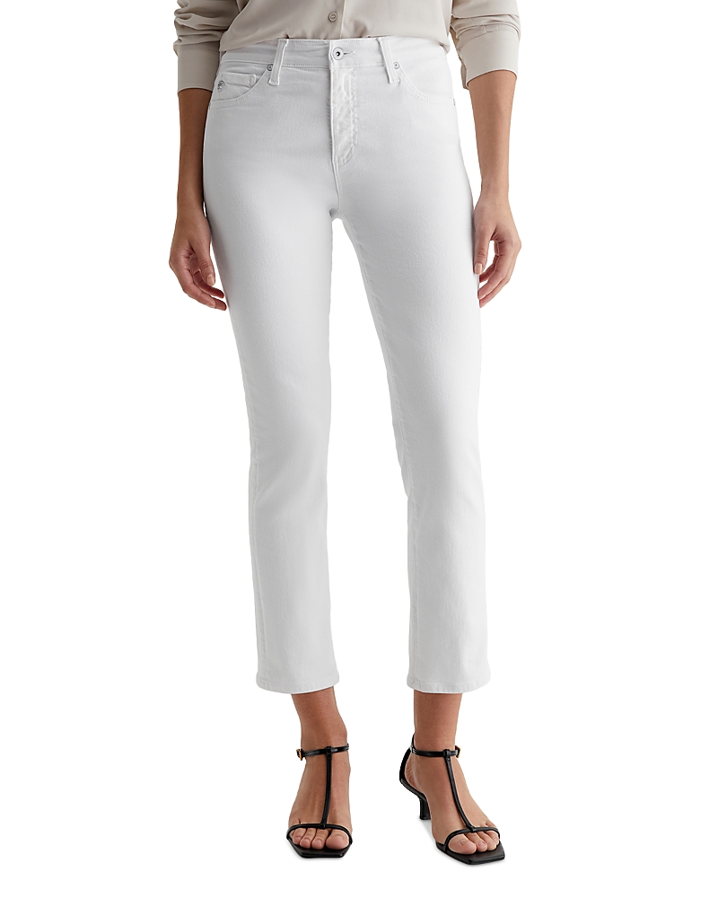 Ag Mari Mid Rise Crop Jeans in Misty Grey
