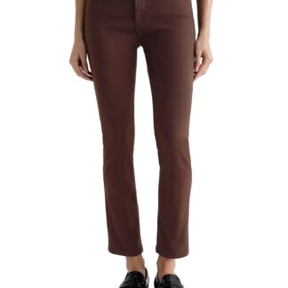 Ag Mari Mid Rise Slim Straight Jeans in Coffee Bean