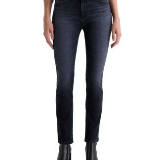 Ag Mari Mid Rise Slim Straight Jeans in Glitch
