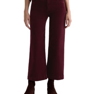 Ag Saige Corduroy Crop Wide Leg Jeans in Winery