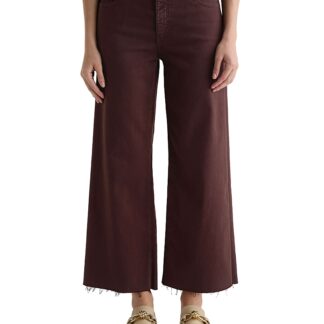 Ag Saige High Rise Wide Leg Crop Jeans in Coffee Bean
