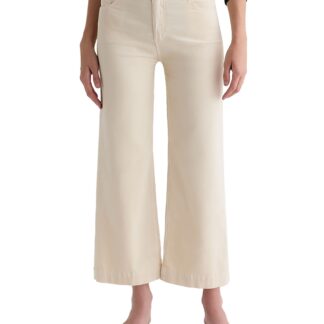 Ag Saige Wide Leg Crop Corduroy Jeans in Opal Stone