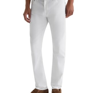 Ag Tellis Slim Straight Fit White Jeans
