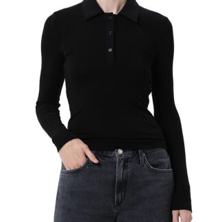 Agolde Amos Polo Collar Top