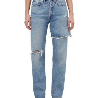 Agolde Amryn Double Layer High Rise Straight Leg Jeans in Release
