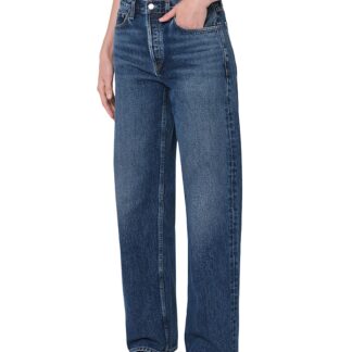 Agolde Arc High Rise Loose Wide Leg Jeans in Short Wave