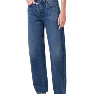 Agolde Arc High Rise Straight Crisscross Jeans in Form