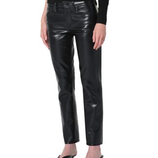 Agolde Cocktail Low Rise Leather Ankle Jeans in Detox