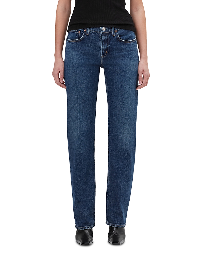 Agolde Low Rise Slim Jeans in Slick