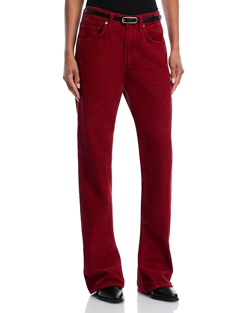 Agolde Mid Rise Kick Boot Corduroy Jeans in Brick