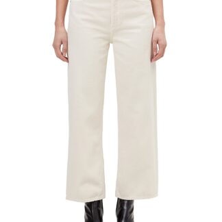 Agolde Ren High Rise Wide Leg Ankle Jeans in Brown Rice