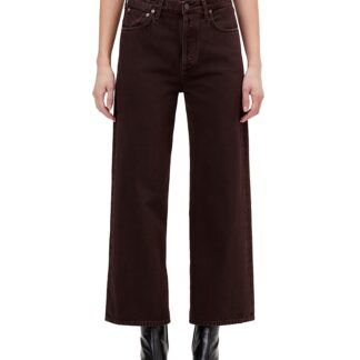 Agolde Ren High Rise Wide Leg Ankle Jeans in Sloe Berry