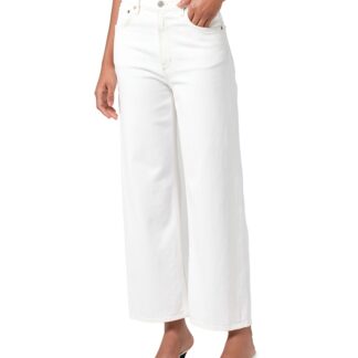 Agolde Ren High Rise Wide Leg Jeans in White Wash