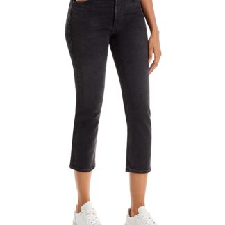 Agolde Riley High Rise Cropped Straight Jeans in Panoramic