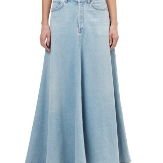 Agolde The Odin Denim Maxi Skirt in Lost
