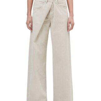 Agolde Vana Baggy Fold Jeans in Rice Grass