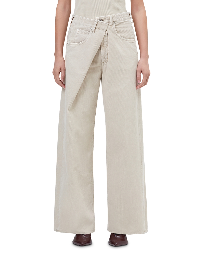 Agolde Vana Baggy Fold Jeans in Rice Grass