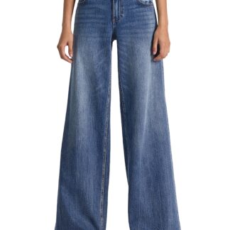 Alice and Olivia Chic High Rise Wide Leg Jeans in Brooklyn Blue