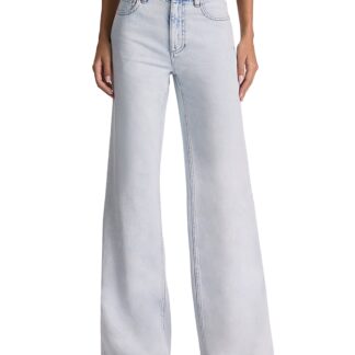Alice and Olivia Chic High Rise Wide Leg Jeans in Dark Light Indigo