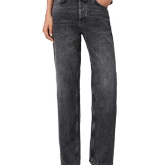 Allsaints Brooklyn High Rise Jeans in Washed Black