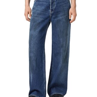 Allsaints Lenny Regular Fit Jeans in Washed Black