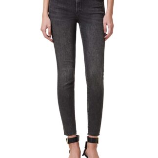Allsaints Miller Push Up High Rise Skinny Ankle Jeans in Washed Black