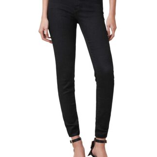 Allsaints Miller Size Me High Rise Skinny Jeans in Black